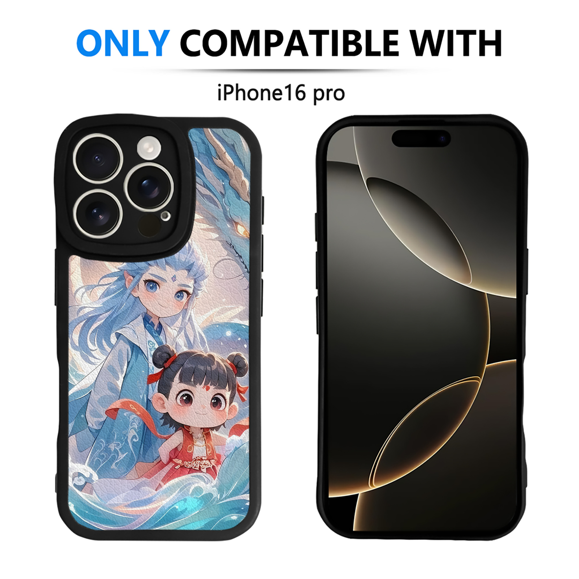 （画像用） Ne Zha 2 ナタ 魔童の大暴れ 【iPhone 16シリーズ対応】シリコンスマホケース（レザー調） 材質：シリコン